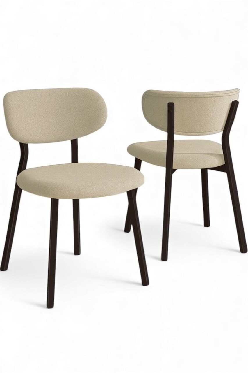 Set scaune 6 piese, Hanah Home, Toldy, Crem/Maro - view 2