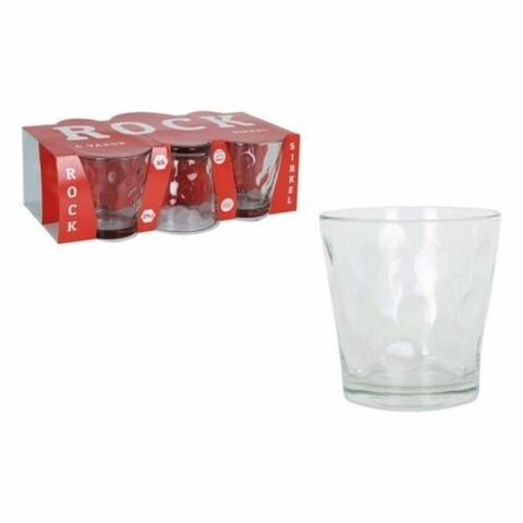 Set 6 pahare rock sirkel, la mediterranea, 290 ml, sticla