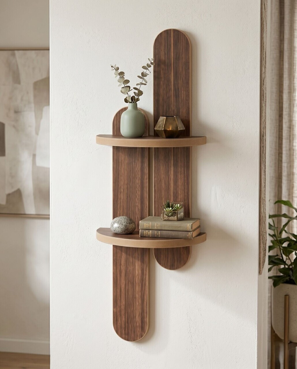 Raft de perete Hanah Home Artmtkwll4 26x80x13 cm MDF Wenge
