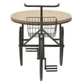 Masa pentru gradina Bicycle, InArt, 94x60x70 cm, metal/lemn, bej/negru
