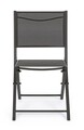 Scaun pliabil pentru gradina Hilde, Bizzotto, 48x55.5x82.5 cm, aluminiu/textilena, gri carbune