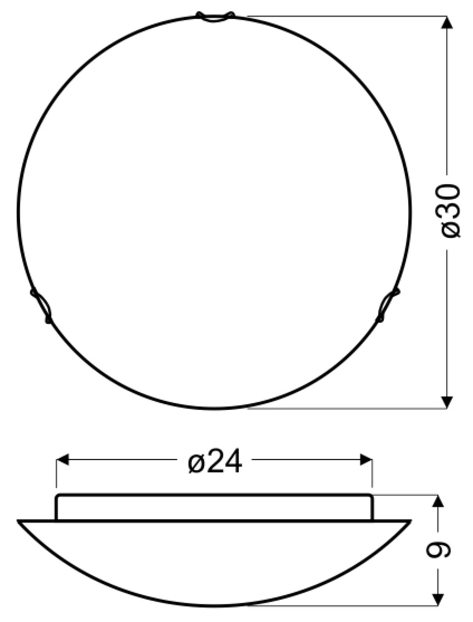 Plafoniera Lars, Candellux, 30 X 9 Cm, 1 X E27, 60W