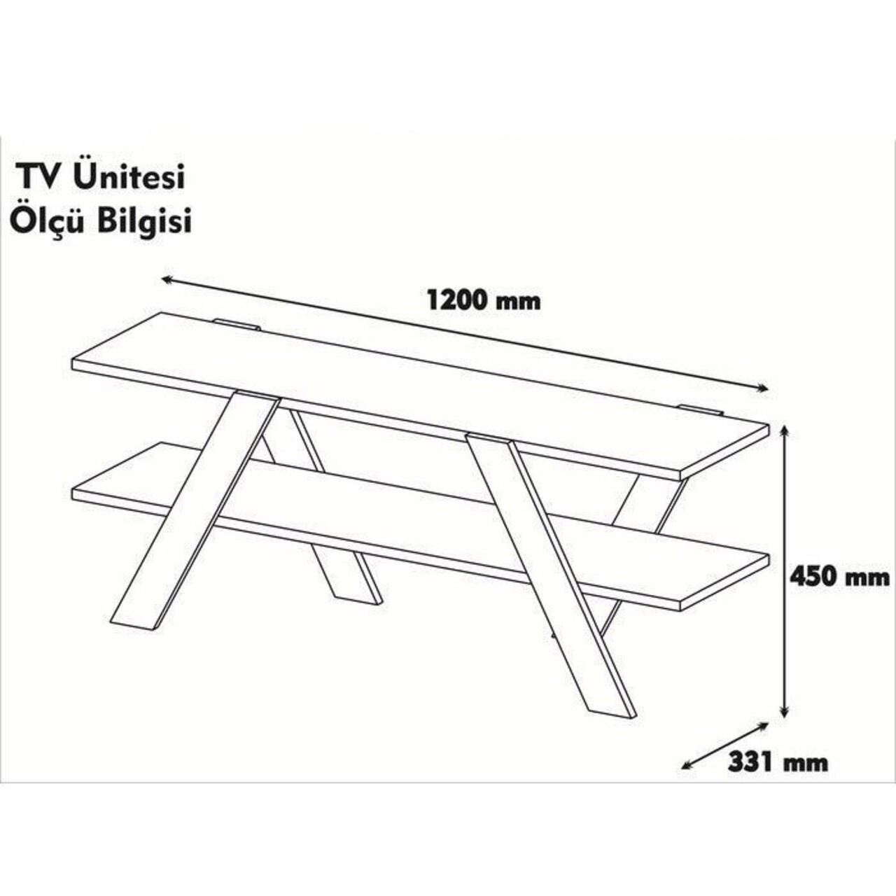 Comoda TV Basic, Almaren, 120x33.1x45 Cm, Alb/natural