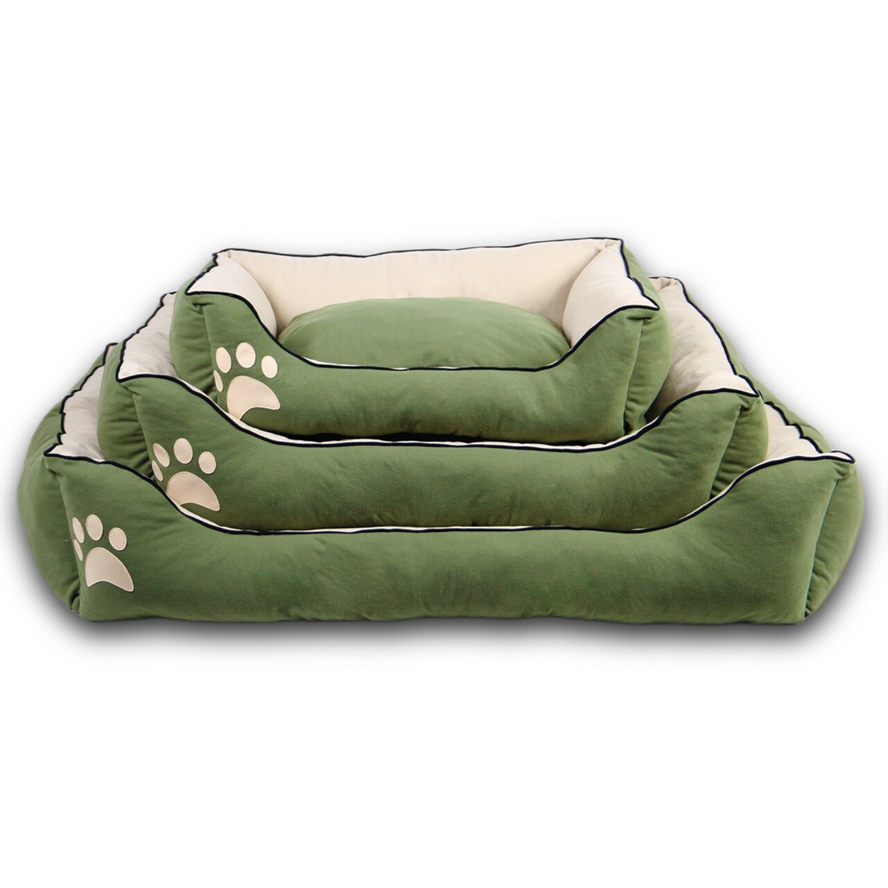 Pat pentru animale de companie, Paws &amp; Whiskers, Lucy Dog &amp; Cat L, Material exterior: 100% poliester, Verde / Ecru - view 6