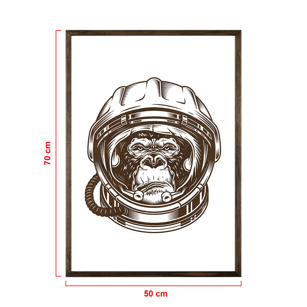 Tablou decorativ, TD156, Lemn, Desenat manual, Natural