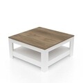 Masuta de cafea Grado, Minima, 89,6x89,6x46,2 cm, aluna/alb