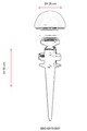Lampa de exterior, Avonni, 685AVN1167, Plastic ABS, Negru