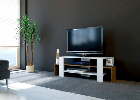 Comoda tv, woody fashion, sole, pal, alb / nuc