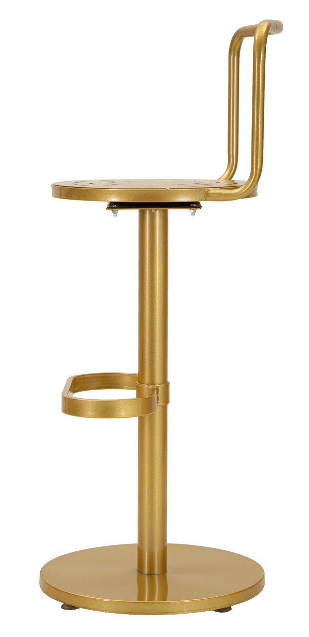 Scaun de bar, Mauro Ferretti, Tixy, 38x94 cm, metal, auriu - imagine 11