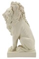 Figurina /sculptura decorativa Lion Stons, Mauro Ferretti, 17.5x25x40 cm, polirasina, crem