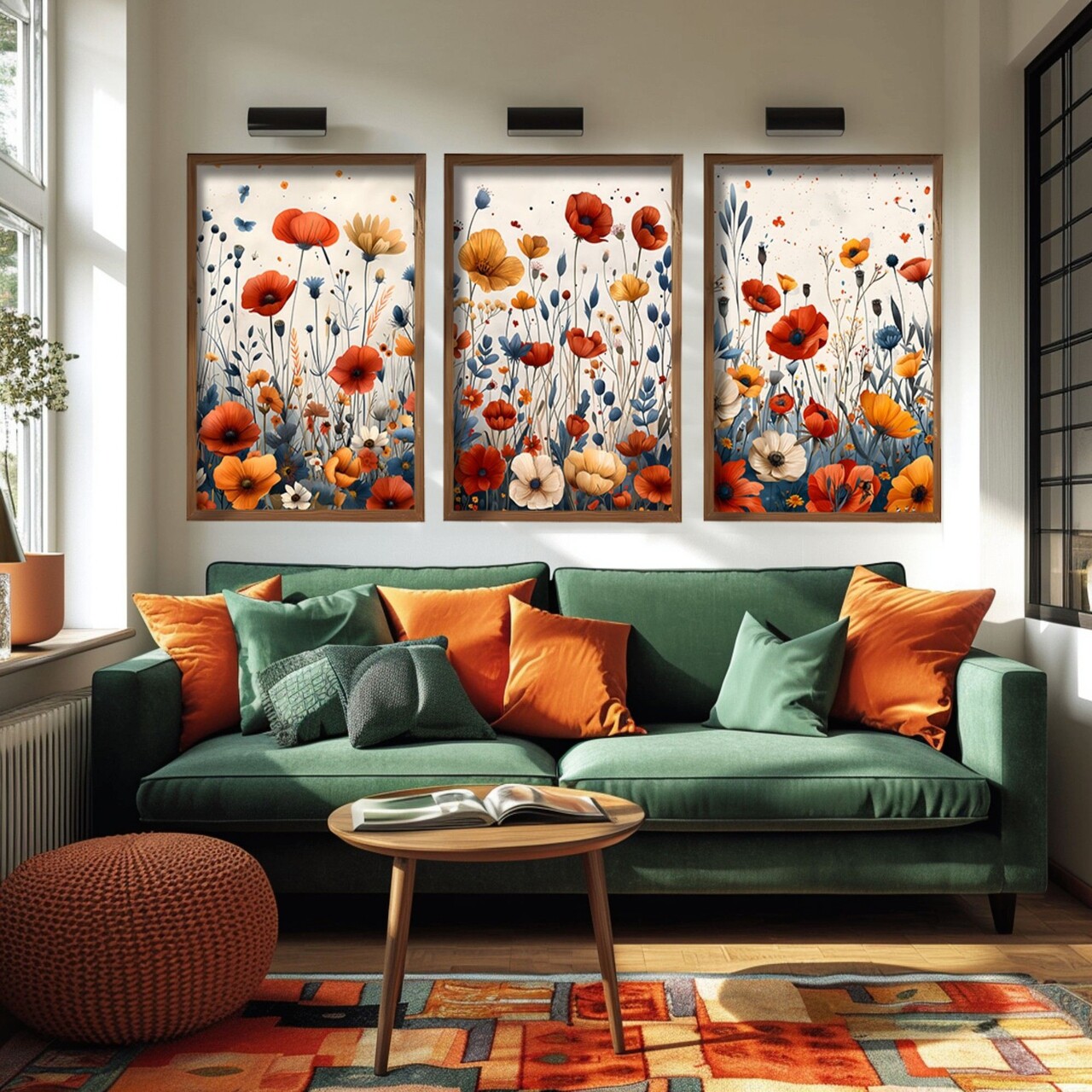 Set 3 tablouri decorative GE258-L Lemn Multicolor