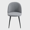 Scaun Ampla, Homla, 56x47x78 cm, metal/poliester, gri deschis