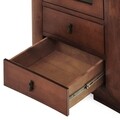 Vitrina cu 1 usa si 2 sertare, Luvru, L.60 l.50 H.190, mdf/pal/furnir de fag, maro