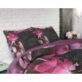 Lenjerie de pat dubla Vintage Amour Black, Royal Textile, 3 piese, 200 x 220 cm, 100% bumbac, multicolora