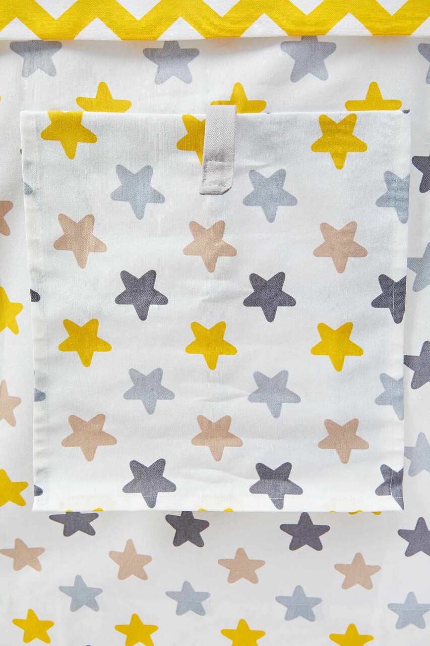 Cort de joaca pentru copii, Hanah Home, Wooden Tent, 95x114x90 cm, Alb / Galben - imagine 8