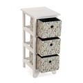 Organizator baie cu 3 cosuri Acuarela, Versa, 30 x 25 x 56 cm, lemn de paulownia