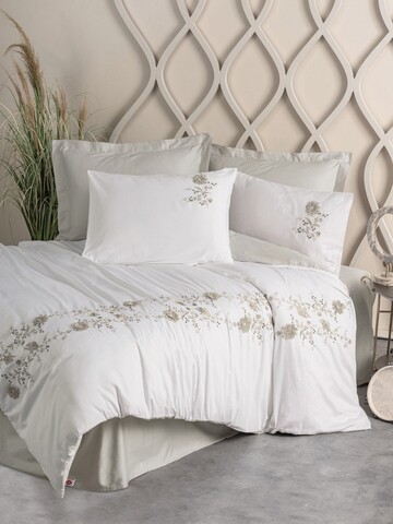 Lenjerie de pat dubla, Urian - Beige, Cotton Box, Bumbac Satinat