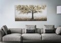 Tablou decorativ Tree Dark - A, Mauro Ferretti, 70x140 cm, pictat manual, canvas/lemn de pin