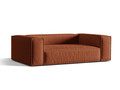 Canapea 3 locuri, Nuria-215, Micadoni Home, 210x110x72 cm, tesatura structurata chenille, caramiziu