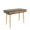 Birou Milano, Kalune Design, 105x55x79 cm, antracit/natural