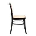 Scaun Legno, Homla, 49x45x83 cm, lemn/ratan, negru