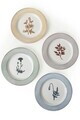 Set farfurii pentru desert, Hermia, 275KRM2585, Dimensiune: 22 cm (4 bucăți), Alb