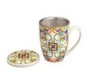 Cana cu infuzor, Medicea Giglio, Brandani, D8x11.5 cm, portelan New Bone China/infuzor inox