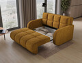Canapea extensibila 3 locuri ELTAP, Deverio, 154x103x83 cm, lemn/poliester, mustar