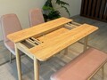 Set masa extensibila si 4 scaune, Vella, Vina Mini 01 0900, PAL, Stejar / Piatra