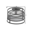 Plafoniera ELTAP, Gormar, 30x23 cm, 1xE27, 15W, otel, negru