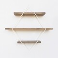 Raft pentru perete WR008, Evila Originals, 42x15x62 cm, maro/alb