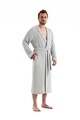 Halat de baie unisex, DC Home, Muslin, Bumbac , Gri