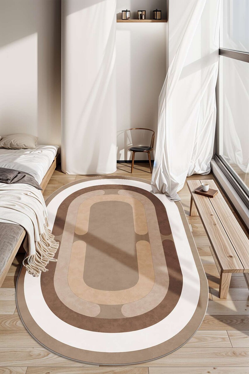 Covor (80 x 150), Sftkece048-Oval, 80x150 cm, Maro - view 4