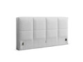 Tablie de pat 140 cm, Micadoni Home, Darren-201, tesatura structurata chenille, gri deschis melange