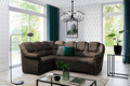 Coltar extensibil stanga 3 locuri ELTAP, LII-089, Lord II, 243x195x112 cm, lemn/poliester, maro inchis