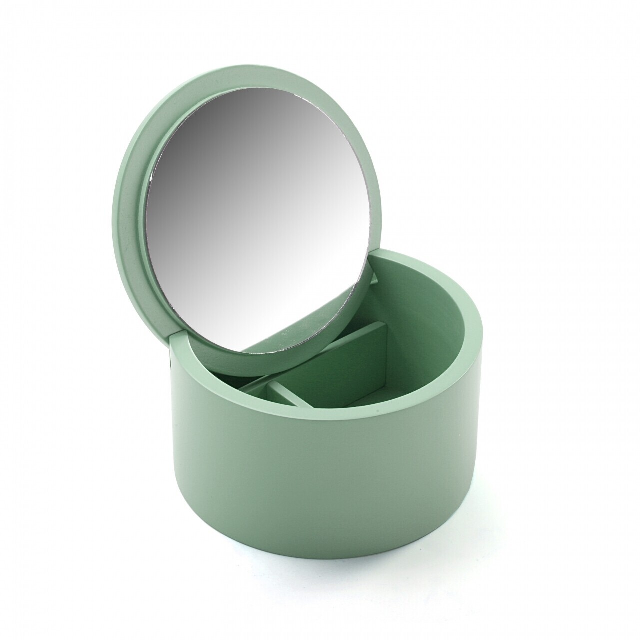 Cutie de bijuterii cu 3 compartimente Green Wooden