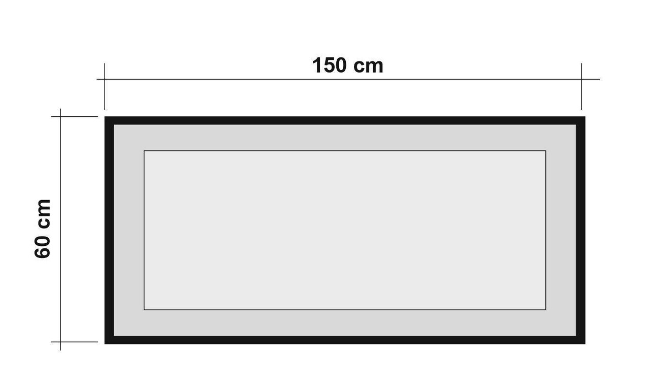 Oglinda decorativa Quantum Idea, Sapphire, 150x60 cm, natural/negru