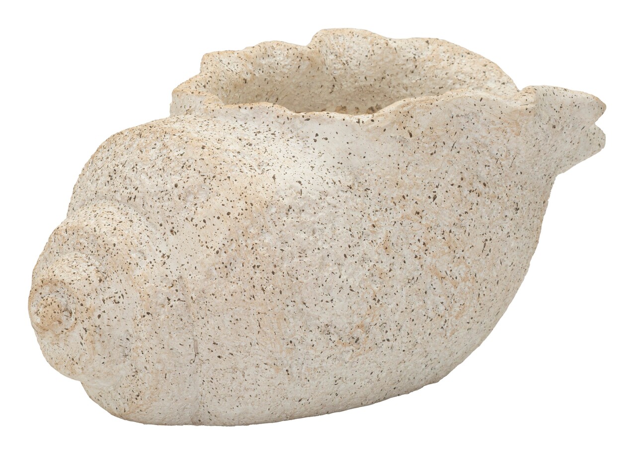 Vaza decorativa, Mauro Ferretti, Shell -B, 35x23x18 cm, oxid de magneziu, bej - imagine 6