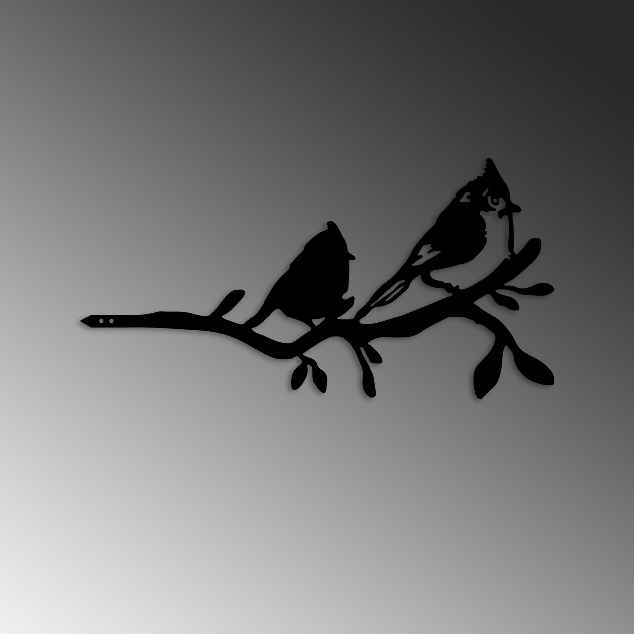 Obiect decorativ de grădină, Bird On The Branch 07, 45x23 cm, Negru - view 5
