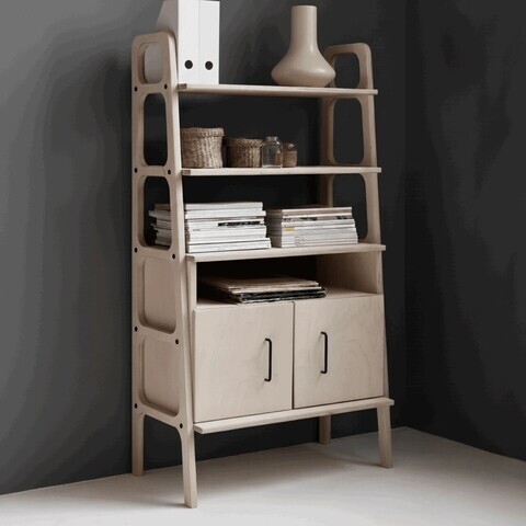 Corp biblioteca, Hanah Home, CPT4673-75, 75x140x40 cm, PLACAJ CARPEN, Natural