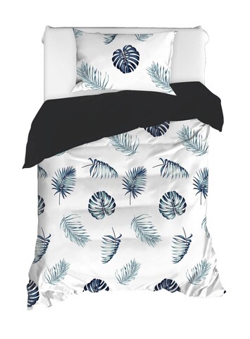 Set lenjerie de pat pentru o persoana 2 piese, dominik - white, enlora home, bumbac ranforce