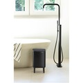 Cos de rufe, Brabantia, Bo Small, 7 L, 20.7x24.2x40 cm, otel, negru mat