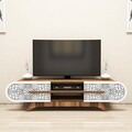 Comoda TV, Hommy Craft, Defne, 145x37x37 cm, PAL, Nuc/Alb
