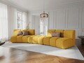 Canapea semirotunda 5 locuri, Lupine, Micadoni Home, BL, 367x118x70 cm, poliester chenille, galben