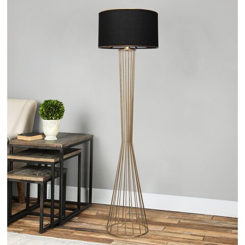 Lampadar, ayd-3078, insignio, 38 x 155 cm, 1 x e27, 60w, negru/auriu
