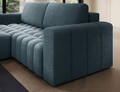 Coltar extensibil stanga 4 locuri ELTAP, Bon-221, Bonett, 250x175x92 cm, lemn/poliester, albastru