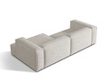 Coltar modular dreapta 4 locuri, Nuria-260, Micadoni Home, 292x147x72 cm, tesatura boucle, gri bej melange