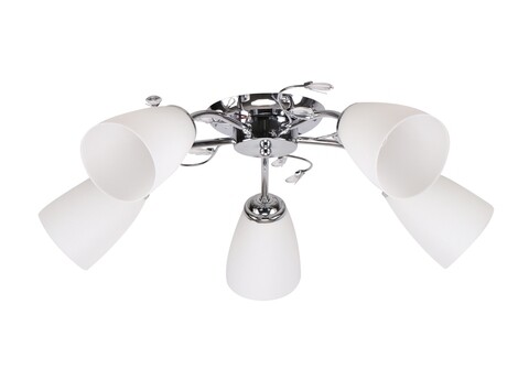 Lustra Ursella, Candellux, 58 x 18 cm, 5 x E14, 40W, crom/alb