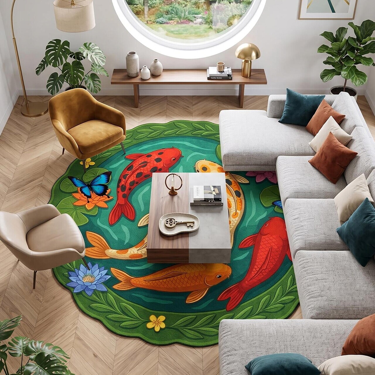 Covor, Fr388, 120x120 cm, Verde — imaginea 2