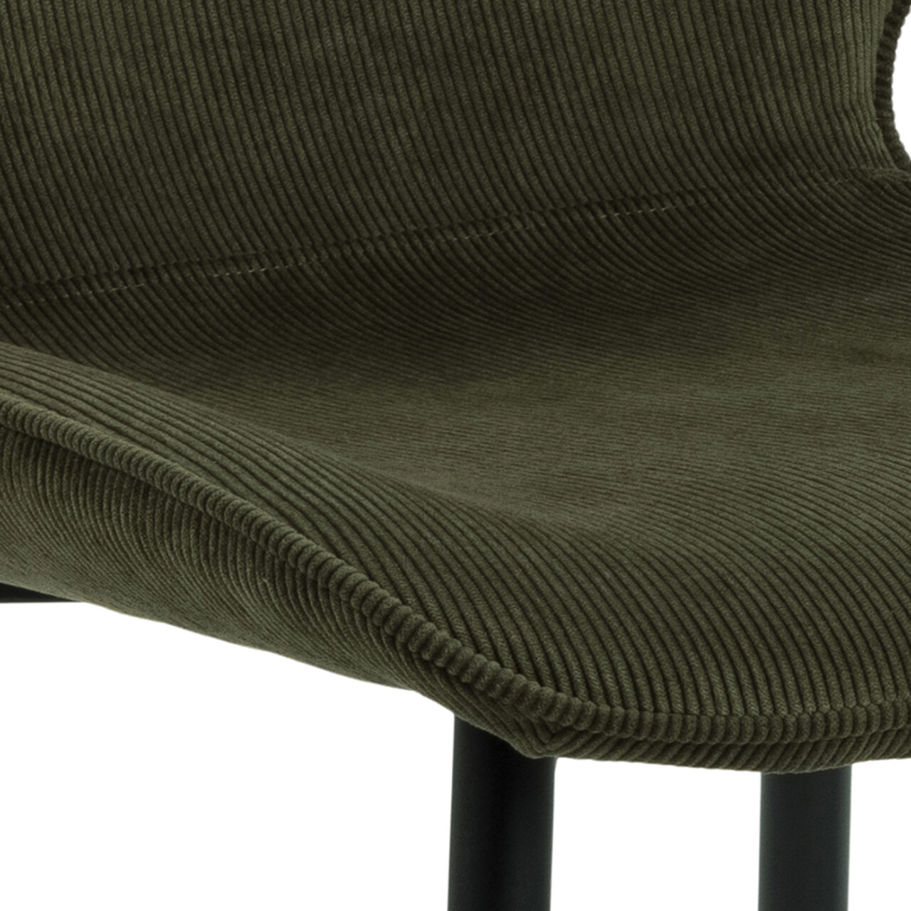 Scaun Femke, Actona, 47.5x57.5x85 cm, tesatura corduroy/otel, verde olive - view 2